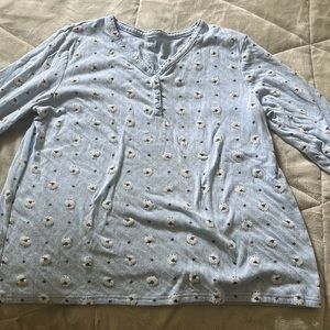 Croft and Barrow pajama shirt sheep pattern
